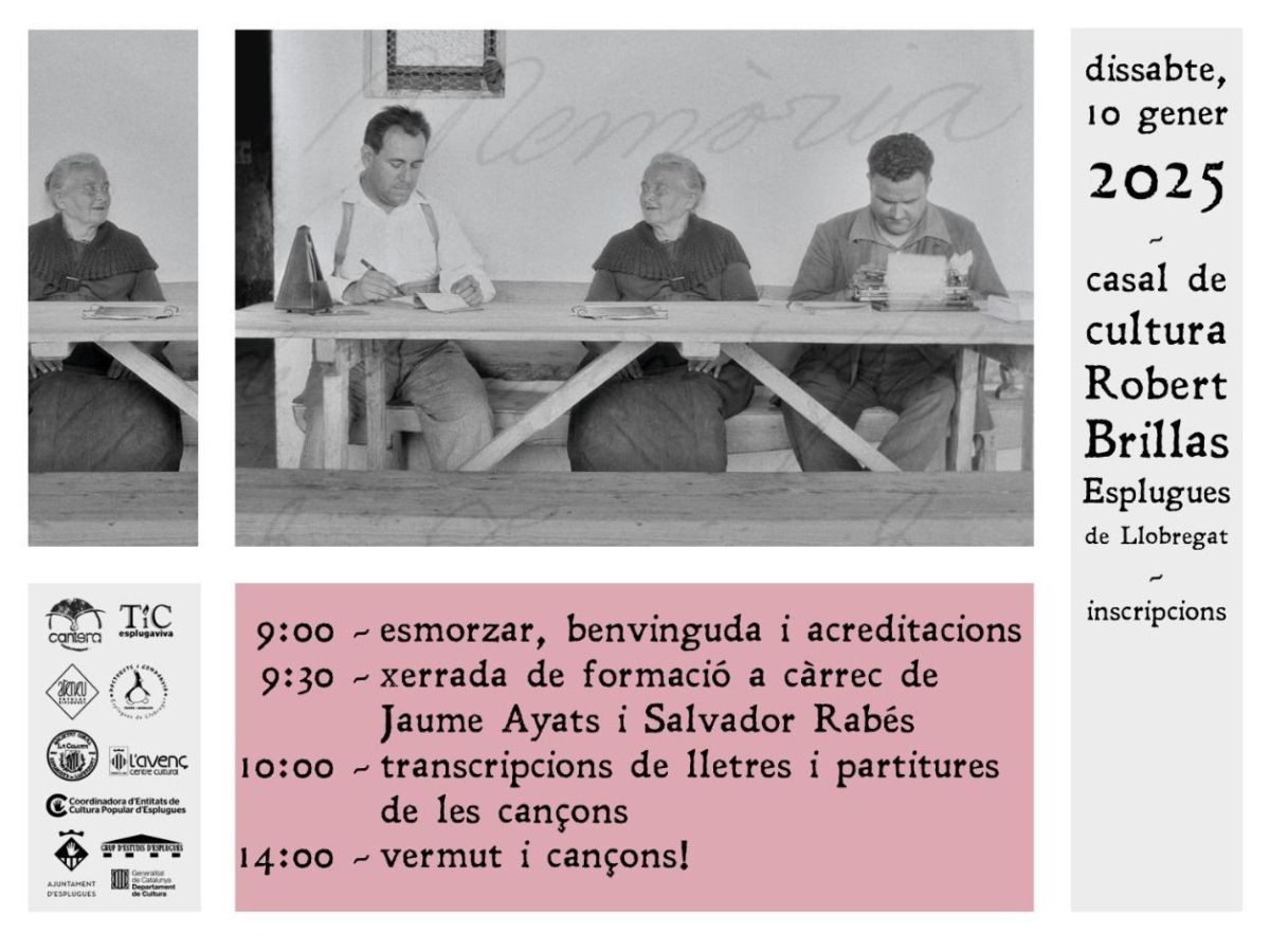2a Jornada de Transcripció Esplugues de Llobregat