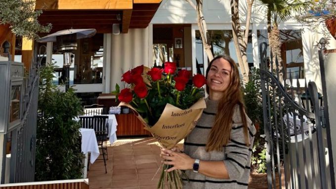 Paula Cuenda in front of the Villa Mas restaurant in s’Agaró. Provided photo
