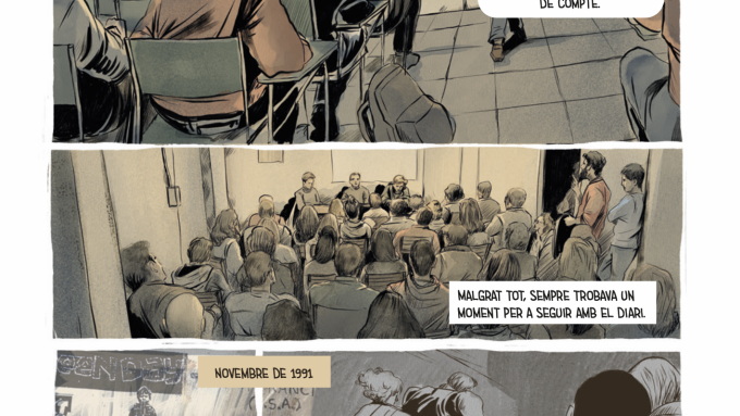 Fragmento de la novela gráfica ‘El diario de Guillem’ de la editorial Sembra Llibres. Foto cedida