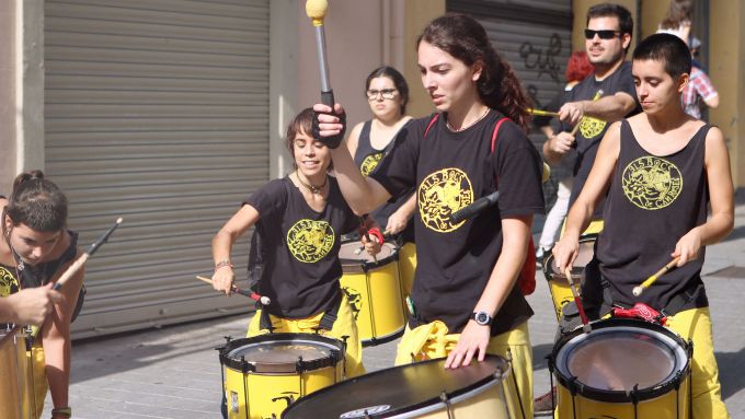 The group of Bocs de Can Rosés during the celebration of a Correfoc. Photo: Barcelona City Council