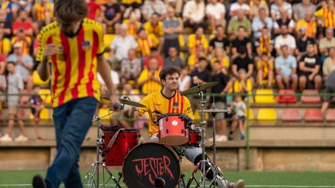 Jester, al Narcís Sala, a la mitjà part del partit on es van presentar en societat l'any 2023. Foto cedida