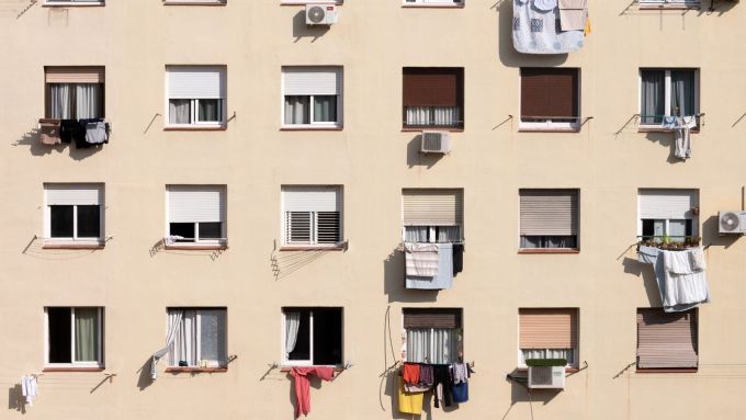 Portrait of the interior of an Eixample block taken from a neighbor's home. Photo: Bea Schulze