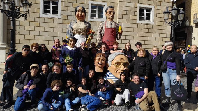 La Colla Gegantera del Raval, durant les Festes de Santa Eulàlia 2026. Foto cedida
