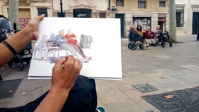 Les obres de Khalid se centren en el dia a dia al Sudan i en els sensesostre. Foto cedida